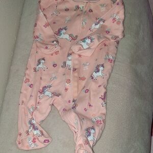 Wonder Nation Pink Unicorn Kids Footie